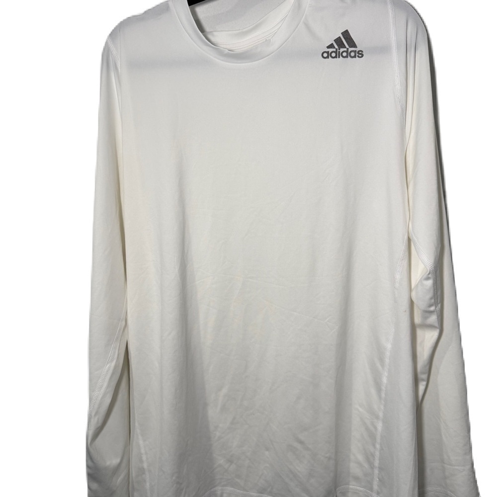 Adidas Men's Cream Long Sleeve Tee